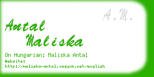 antal maliska business card